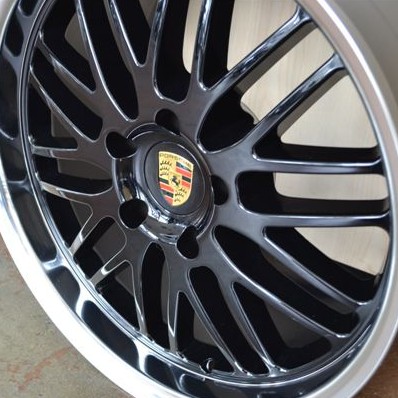 PORSCHE WHEELS/RIM 911 CARRERA S CABRIOLET C2 C2S C4 TARGA 4 996/997 Black / Mirror Lip - 18"