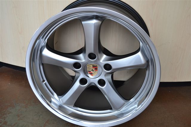 PORSCHE WHEELS/RIM 911 CARRERA S CABRIOLET C2 C2S C4 TARGA 4 996/997 Hyper Silver / Mirror Lip - 18" - Image 4