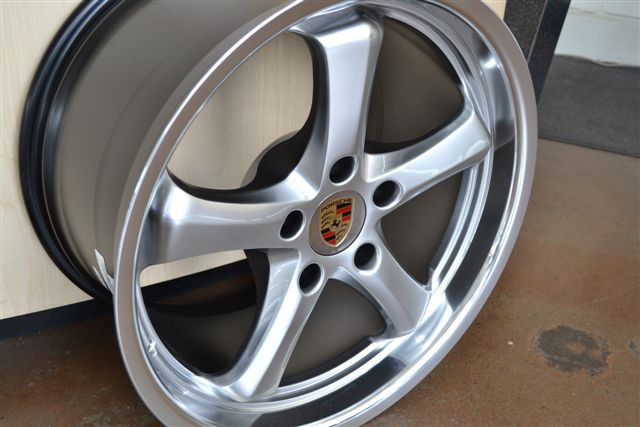 PORSCHE WHEELS/RIM 911 CARRERA S CABRIOLET C2 C2S C4 TARGA 4 996/997 Hyper Silver / Mirror Lip - 18" - Image 5