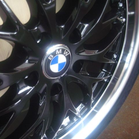 BMW WHEELS/RIM 525i 528i 530i 535i 545i 550i Black w/ Polished Lip 18"