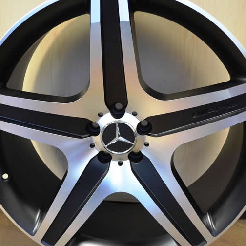 MERCEDES WHEELS/RIM GL320 GL350 GL450 GL550 GLK550 Black / Machine Face 22"