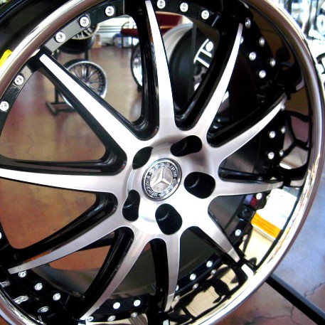 MERCEDES WHEELS/RIM CL500 S430 S500 S550 S600 Black & Machined Finished 22"