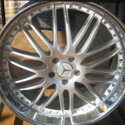 MERCEDES WHEELS/RIM R320 R350 R500 ML63 GLK350 Hyper Silver / Chrome Lip 22"