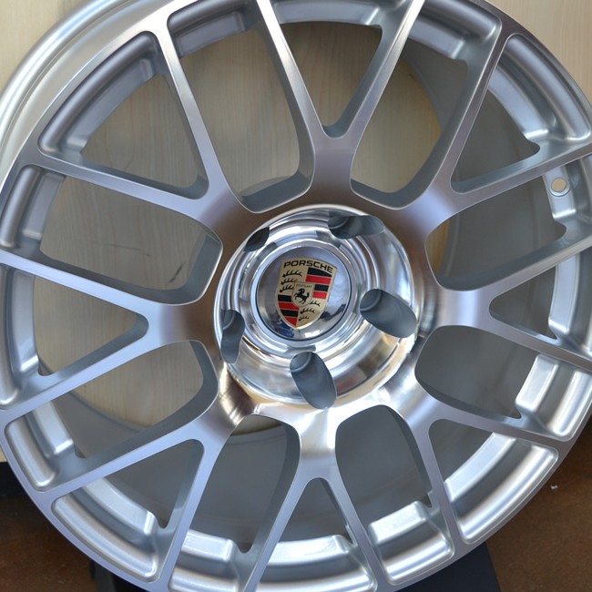PORSCHE WHEELS/RIM PANAMERA 4S TURBO CAYENNE S Hyper Silver w/ Mirror Cut Face 22"