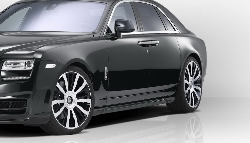 Novitec SPOFEC SP1 Black with Machined Surface Wheels with Tires for Rolls Royce Ghost