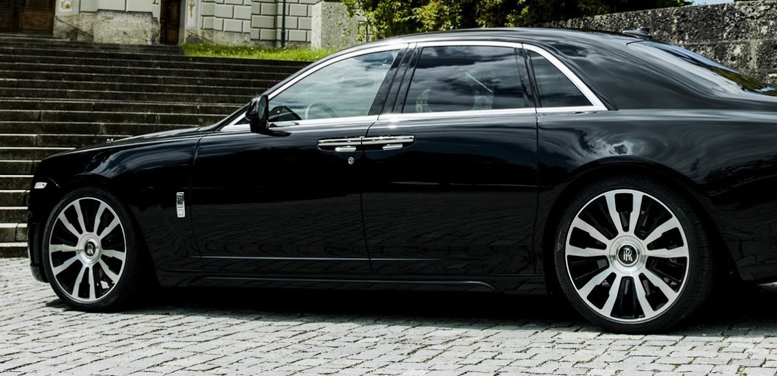Novitec SPOFEC SP1 Black with Machined Surface Wheels with Tires for Rolls Royce Ghost - Image 4