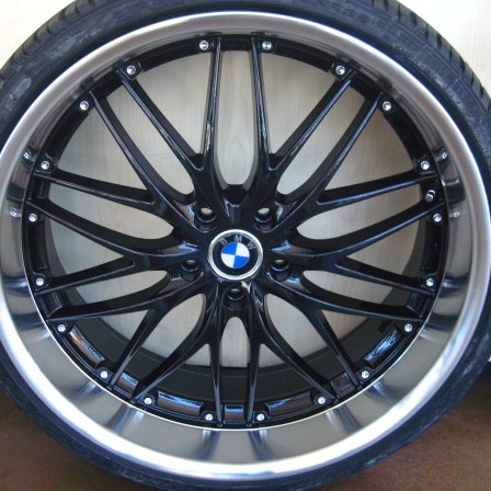 BMW WHEELS/RIM E60 E63 E64 645ci 650i M5 M6 Black w/ Polished Lip 20"