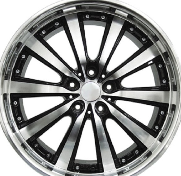 BMW WHEELS/RIM 325i 325xi 325ci E46 E90 M3 Black / Machine Face / Stainless Chrome Lip 20"