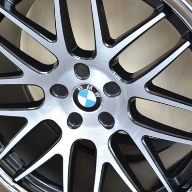 BMW WHEELS/RIM E60 E63 E64 645ci 650i M5 M6 Brush Face / Black Inner Spokes / Black Lip 20"