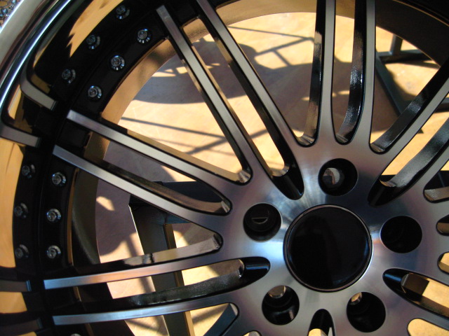 MERCEDES WHEELS/RIM C230 C240 C280 C300 C320 C350 Diamond Cut / Black Inner Spokes / Chrome Lipk 19" - Image 5