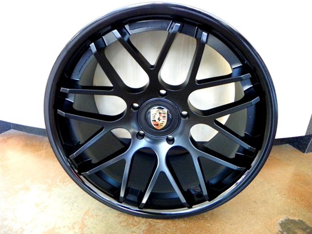 PORSCHE WHEELS/RIM 911 CARRERA S CABRIOLET C2 C2S C4 TARGA 4 996/997 Matte Black / Gloss Black Lip - 19" - Image 4