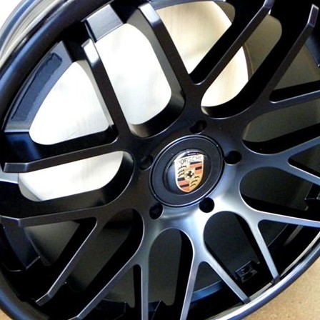 PORSCHE WHEELS/RIM PANAMERA 4S TURBO S Matte Black / Gloss Black Lip 22"