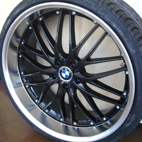 Bmw Wheels Rim 325i 325xi 325ci E46 E90 M3 Black W Polished Lip 20