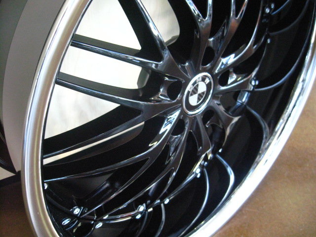 BMW WHEELS/RIM 740i 740Li 745i 745Li E65 E66 Black / Chrome Lip 22" - Image 3