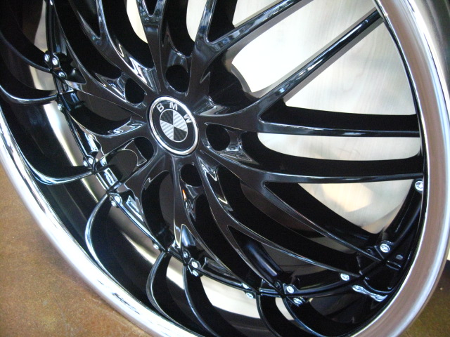 BMW WHEELS/RIM 740i 740Li 745i 745Li E65 E66 Black / Chrome Lip 22" - Image 5
