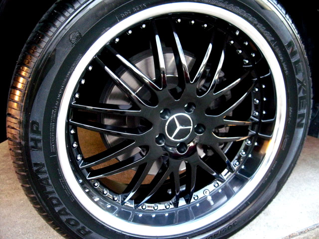 MERCEDES WHEELS/RIM CL500 S63 S430 S500 S550 S600 Black / Chrome Lip 20" - Image 4
