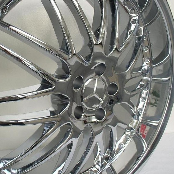 MERCEDES WHEELS/RIM E E55 E320 E350 E550 Hyper Silver w/ Mirror Lip 20"