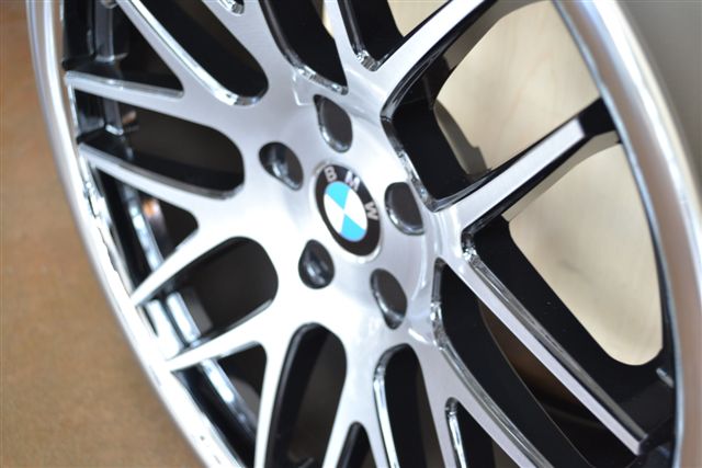 BMW WHEELS/RIM 740i 740Li 745i 745Li E65 E66 Brush Face / Black Inner Spokes / Black Lip 20" - Image 3