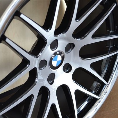 BMW WHEELS/RIM 325i 325xi 325ci E46 E90 M3 Brush Face / Black Inner Spokes / Chrome Lip 20"