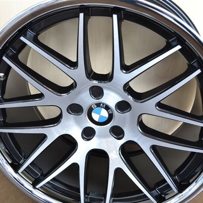 BMW WHEELS/RIM 328i 328xi 330i 330ci 330xi X3 Brush Face / Black Inner Spokes / Chrome Lip 20"