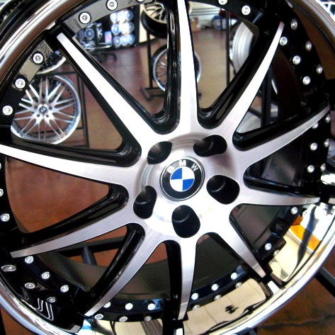 BMW WHEELS/RIM E60 E63 E64 645ci 650i M5 M6 Black & Machined Finished 22"