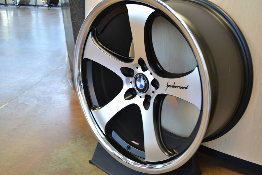 BMW WHEELS/RIM 325i 325xi 325ci E46 E90 M3 Machine Face / Black Inner Spokes / Chrome Lip 20" - Image 5