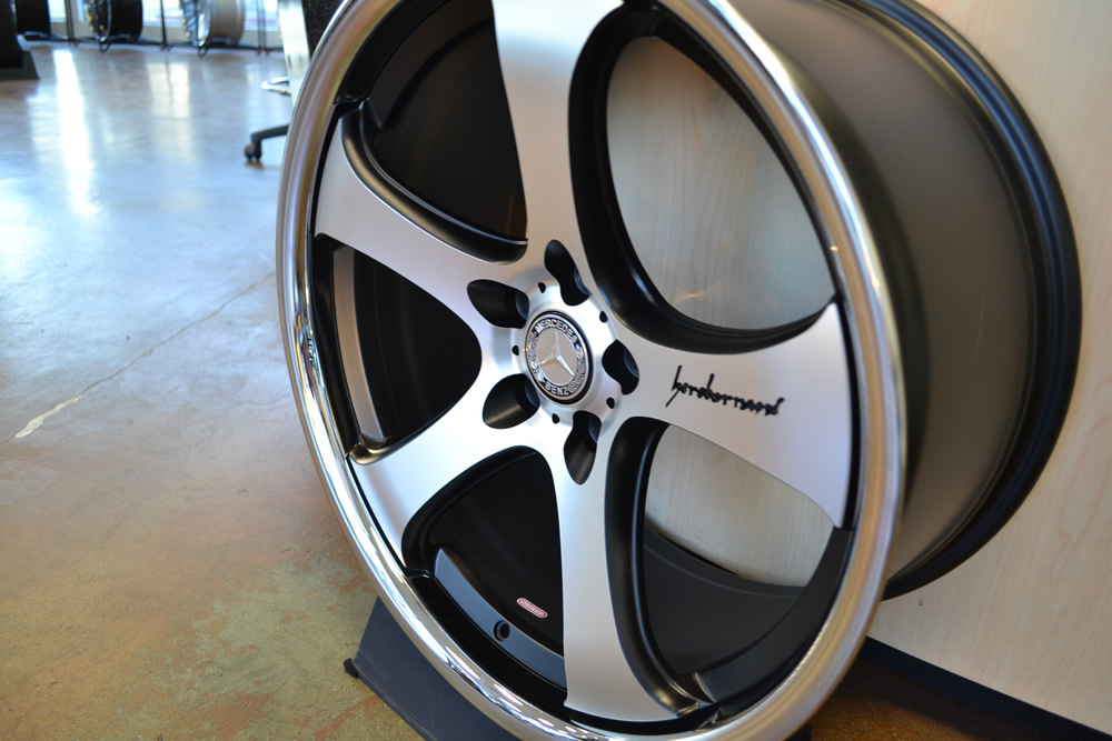MERCEDES WHEELS/RIM CL500 S430 S500 S550 S600 Machine Face / Black Inner Spokes / Chrome Lip 20" - Image 4