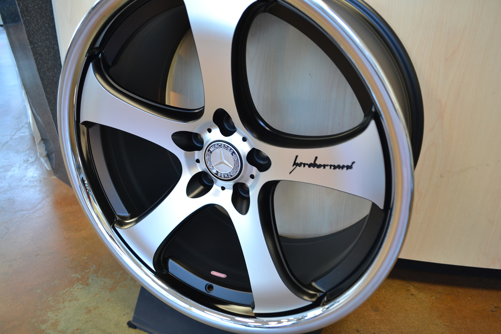MERCEDES WHEELS/RIM CL500 S430 S500 S550 S600 Machine Face / Black Inner Spokes / Chrome Lip 20" - Image 2