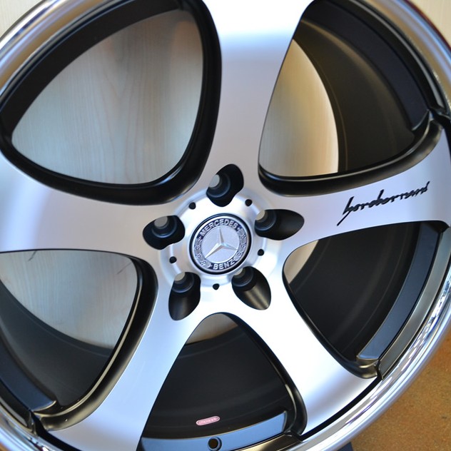 MERCEDES WHEELS/RIM CL500 S430 S500 S550 S600 Machine Face / Black Inner Spokes / Chrome Lip 20"