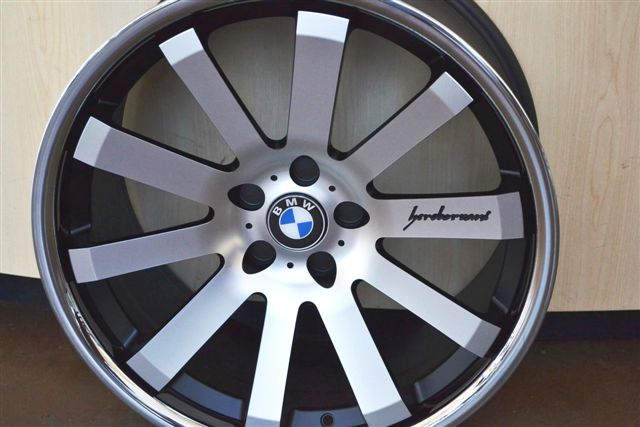 BMW WHEELS/RIM E60 E63 E64 645ci 650i M5 M6 Machine Face / Black Inner Spokes / Chrome Lip 20" - Image 6