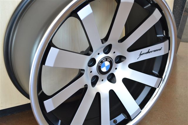 BMW WHEELS/RIM 525i 528i 530i 535i 545i 550i Machine Face / Black Inner Spokes / Chrome Lip 20" - Image 2
