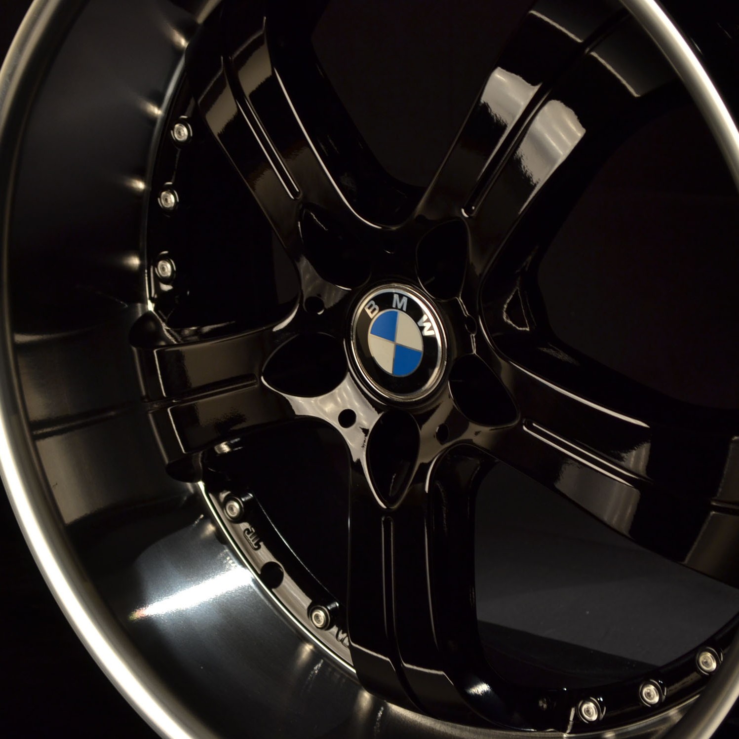 BMW WHEELS/RIM 740i 740Li 745i 745Li E65 E66 Gloss Black / Polished Lip 22"