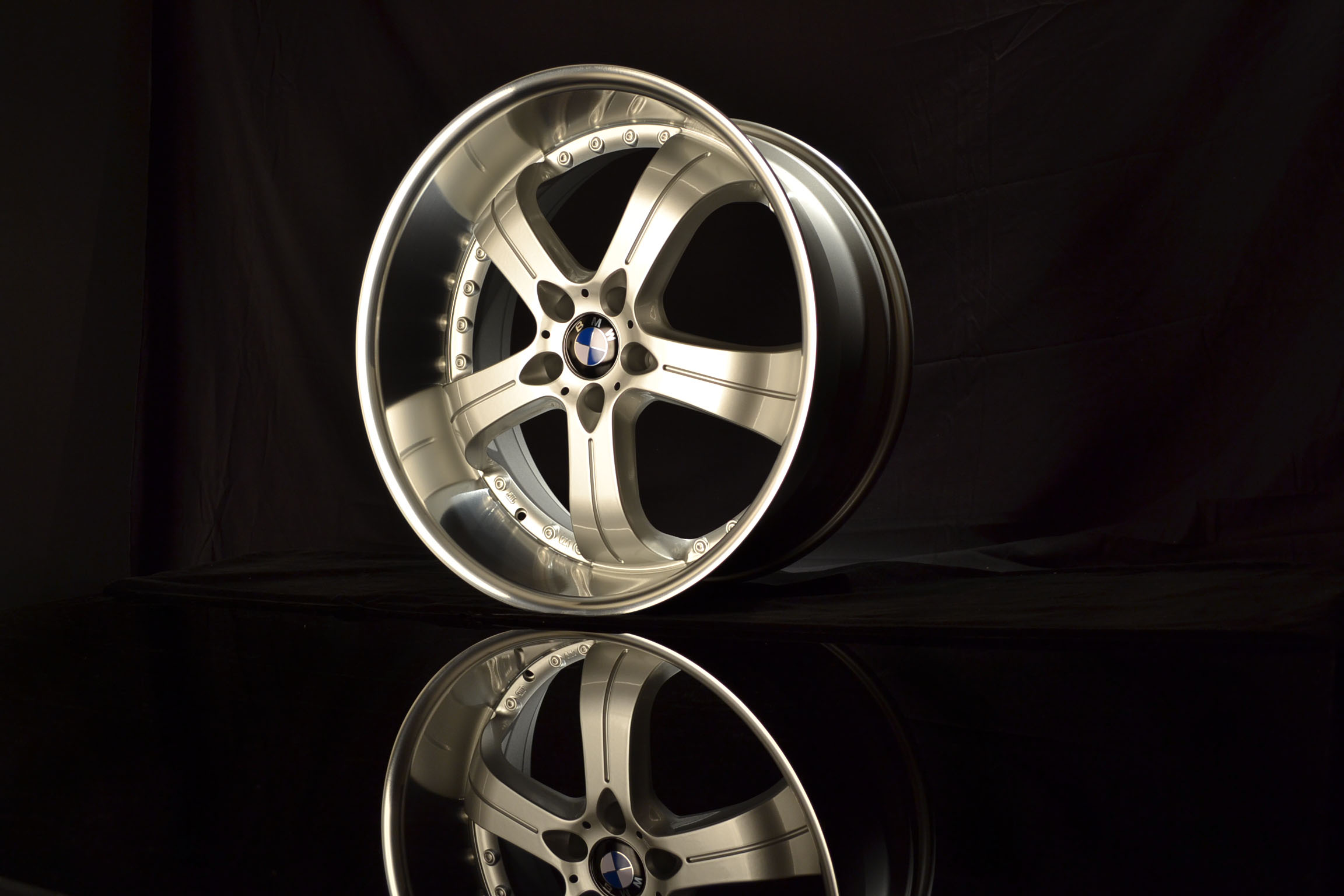 BMW WHEELS/RIM 740i 740Li 745i 745Li E65 E66 Hyper Silver / Polished Lip 22" - Image 3
