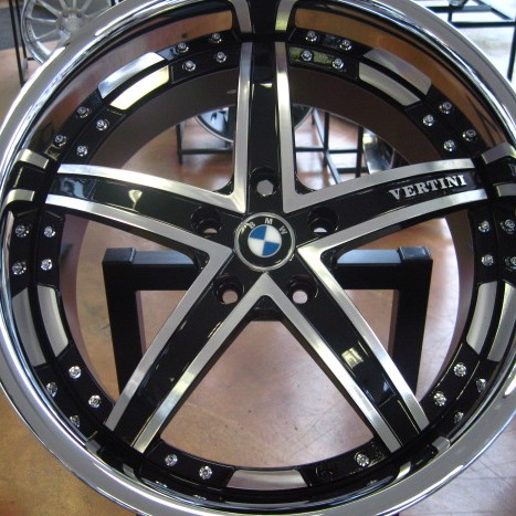 BMW WHEELS/RIM 328i 328xi 330i 330ci 330xi X3 Diamond Cut / Black Inner Spokes / Chrome Lip 20" - Image 3