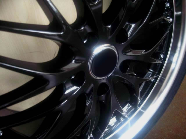 MERCEDES WHEELS/RIM CL500 S430 S500 S550 S600 Black w/ Polished Lip 18" - Image 2