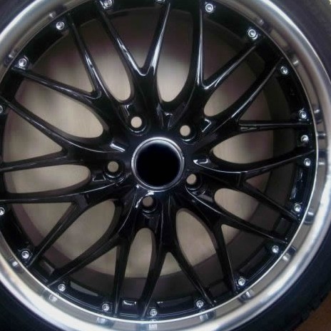 MERCEDES WHEELS/RIM CL500 S430 S500 S550 S600 Black w/ Polished Lip 18"