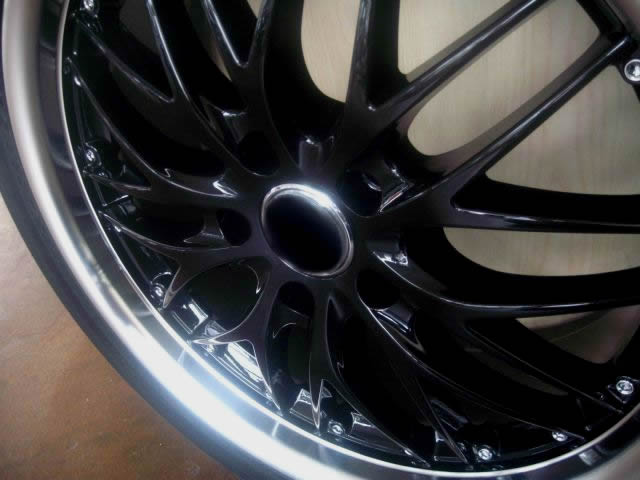 MERCEDES WHEELS/RIM CLK320 CLK350 CLK500 Black w/ Polished Lip 18" - Image 2
