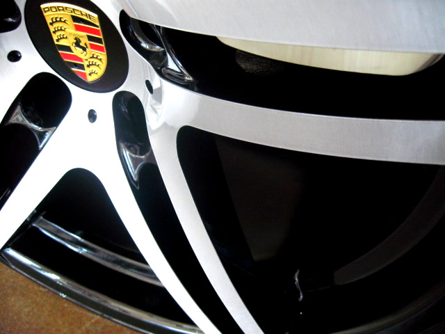 PORSCHE WHEELS/RIM 986 987 BOXSTER S SPYDER 987c CAYMAN R Black w/ Hand Brushed Silver - 19" - Image 6