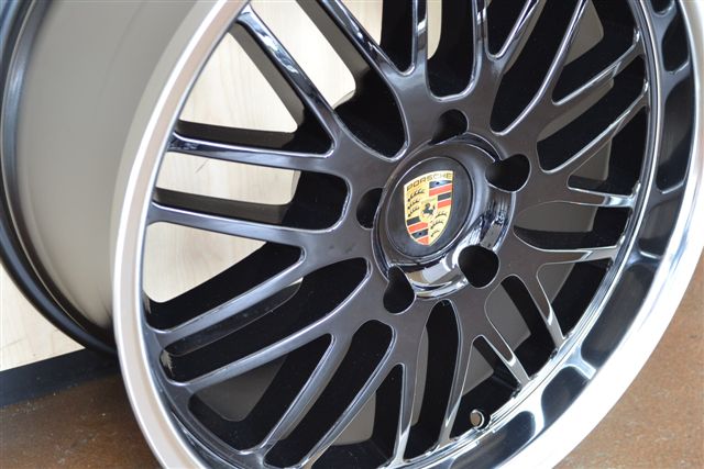 PORSCHE WHEELS/RIM 986 987 BOXSTER S SPYDER 987c CAYMAN R Black / Mirror Lip - 19" - Image 2