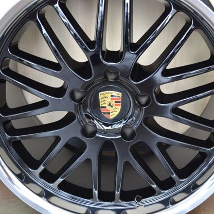 PORSCHE WHEELS/RIM 911 CARRERA S CABRIOLET C2 C2S C4 TARGA 4 996/997 Black / Mirror Lip - 20"