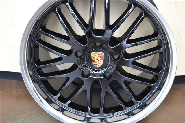 PORSCHE WHEELS/RIM 911 CARRERA TARGA 4S C4S TURBO S CABRIOLET 996/997 Black / Mirror Lip - 19" - Image 2