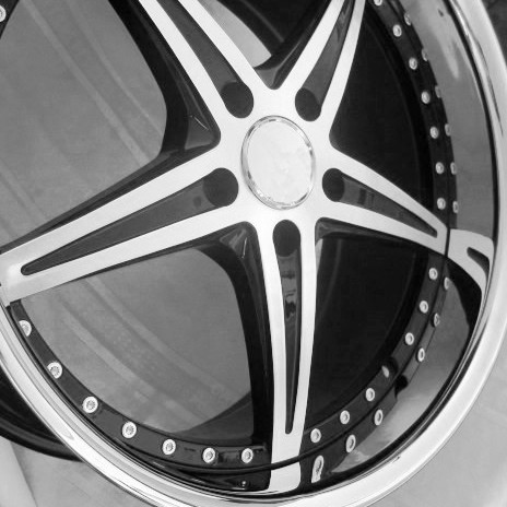 BMW WHEELS/RIM 750i 750Li 760i 760Li X5 X6 M Black / Machine Face / Stainless Chrome Lip 20"