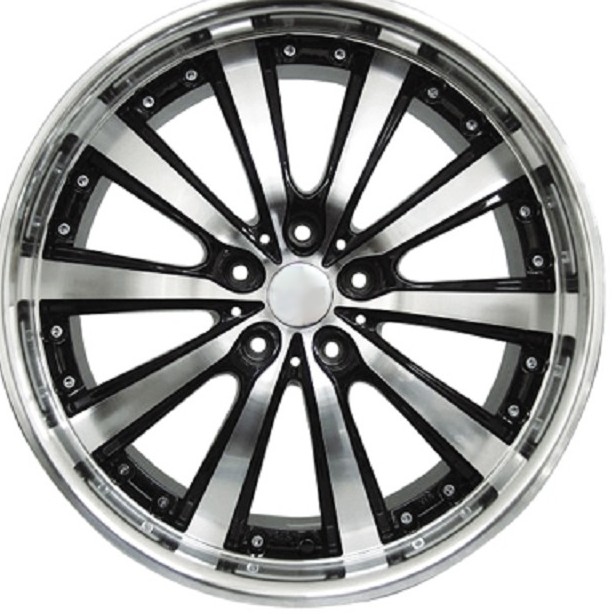 BMW WHEELS/RIM E60 E63 E64 645ci 650i M5 M6 Black / Machine Face / Stainless Chrome Lip 20"