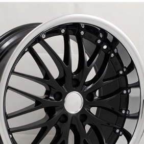 MERCEDES WHEELS/RIM CL500 S430 S500 S550 S600 Black / Stainless Chrome Lip 20"