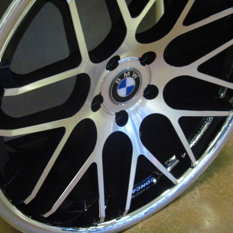 BMW WHEELS/RIM E60 E63 E64 645ci 650i M5 M6 Black / Machined Face 22"