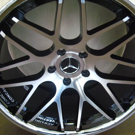 MERCEDES WHEELS/RIM E E55 E320 E350 E550 Diamond Cut / Black Inner 20"