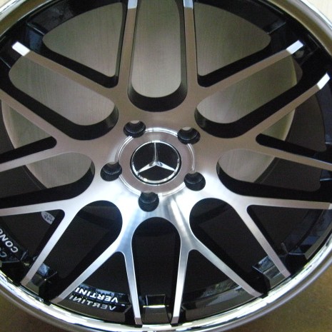 MERCEDES WHEELS/RIM CL500 S430 S500 S550 S600 Diamond Cut / Black Inner Spokes / Chrome Lip 20"