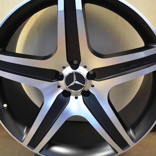 MERCEDES WHEELS/RIM R320 R350 R500 ML63 GLK350 Black / Machine Face 22"