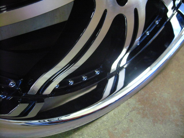 MERCEDES WHEELS/RIM ML320 ML350 ML500 ML450 ML550 Black / Machine Face / Stainless Chrome Lip 22" - Image 3