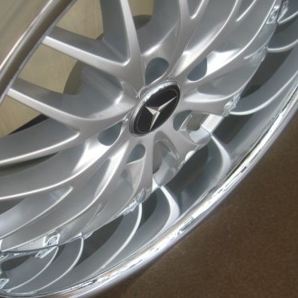 MERCEDES WHEELS/RIM E E55 E320 E350 E550 Silver / Stainless Chrome Lip 20"